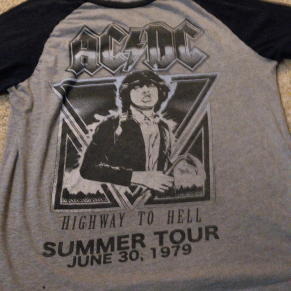 AC/DC Rockware shirt, size L color is black and gray. One of a kind, try to find - Picture 2 of 4